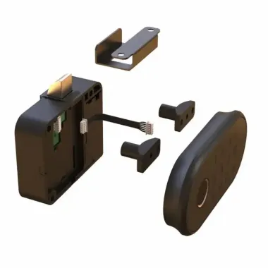 Fingerprint and password system drawer and cabinet lock