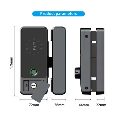 G3 High Accuracy Glass Door Tuya Wifi Smart Lock  for Office