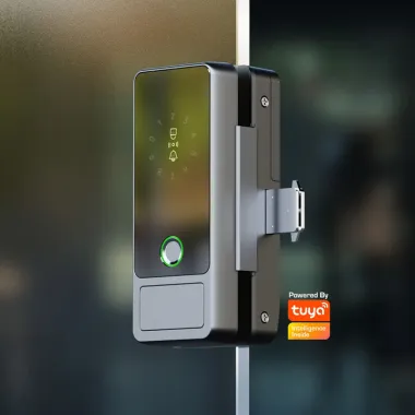 G3 High Accuracy Glass Door Tuya Wifi Smart Lock  for Office