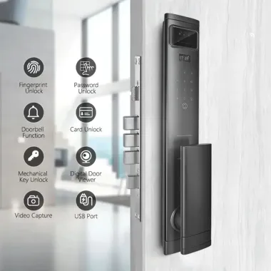 SAS Nova L7 Smart 3D Face Recognition Door Lock with Palm Vein & Video Intercom