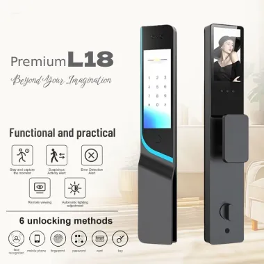 Premium L18 Professional Video Call Face & Instant Unlock Door Lock