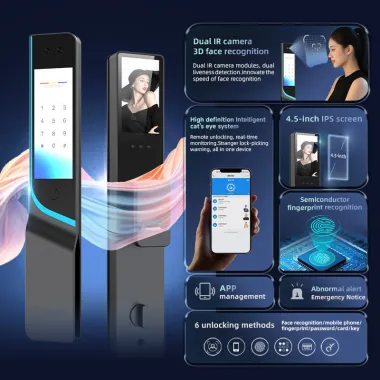 Premium L18 Professional Video Call Face & Instant Unlock Door Lock