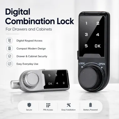Digital Combination Lock for Drawers and Cabinets
